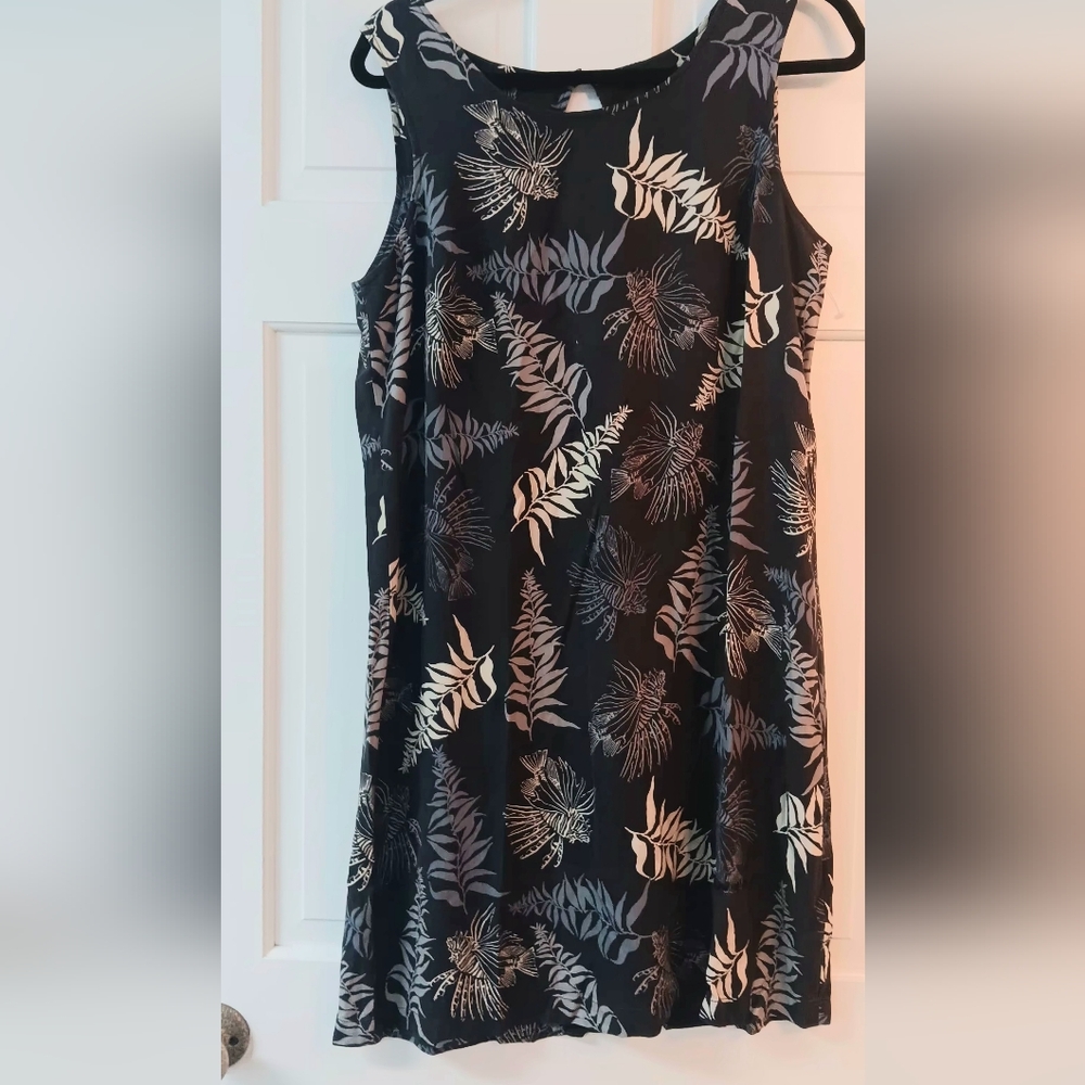 100% SILK Tropical Print Mini Dress By WYLAND
